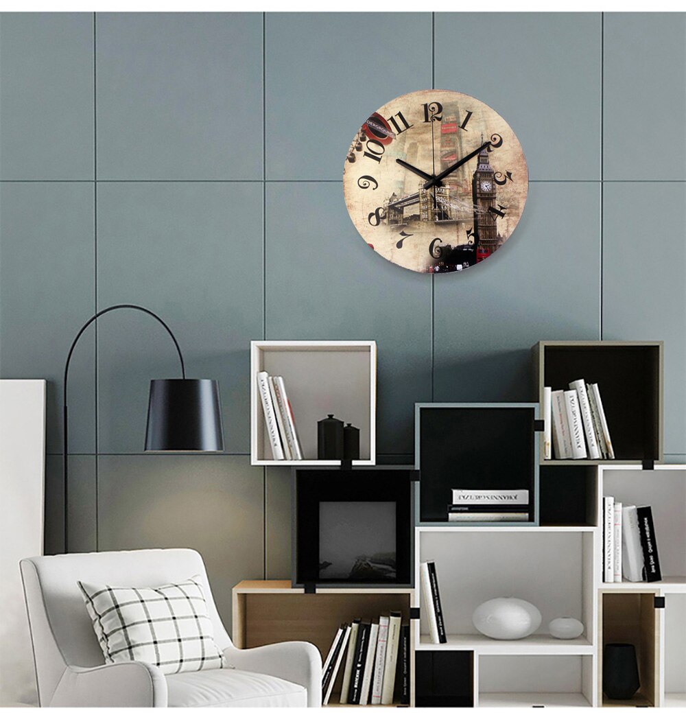 Brand London Big Ben 3d Wall Decor Watch With Absolutely Silent 12888 Clock Movement Europe Style Home Decor Wall Clock