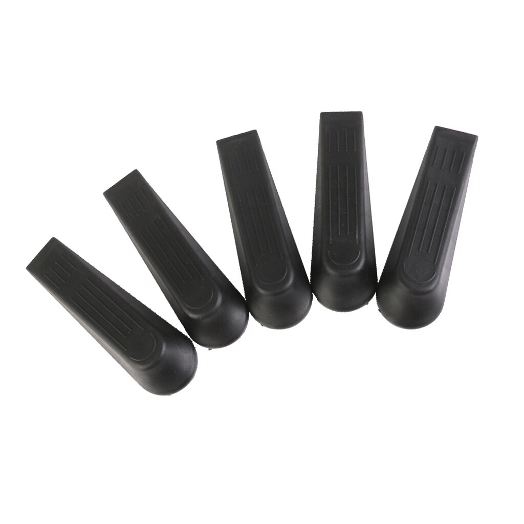 5PCS Black Door Stops Stoppers Wedges Jam Block Holder Cather Home Office