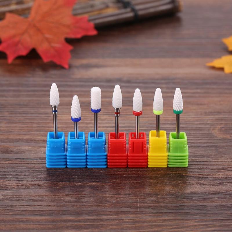 Nail Cone Tip Ceramic Drill Bits Electric Manicure Drills Sander Tools Manicure Pedicure Grinding Head Sander Tool