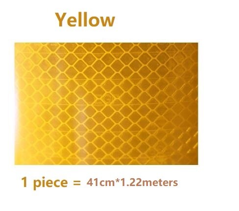 EGP Microprism Engineering Super Reflective Sheeting PET Self-adhesive Road Traffic Sign Material Class II Night Warning Films: Yellow 41cm wide