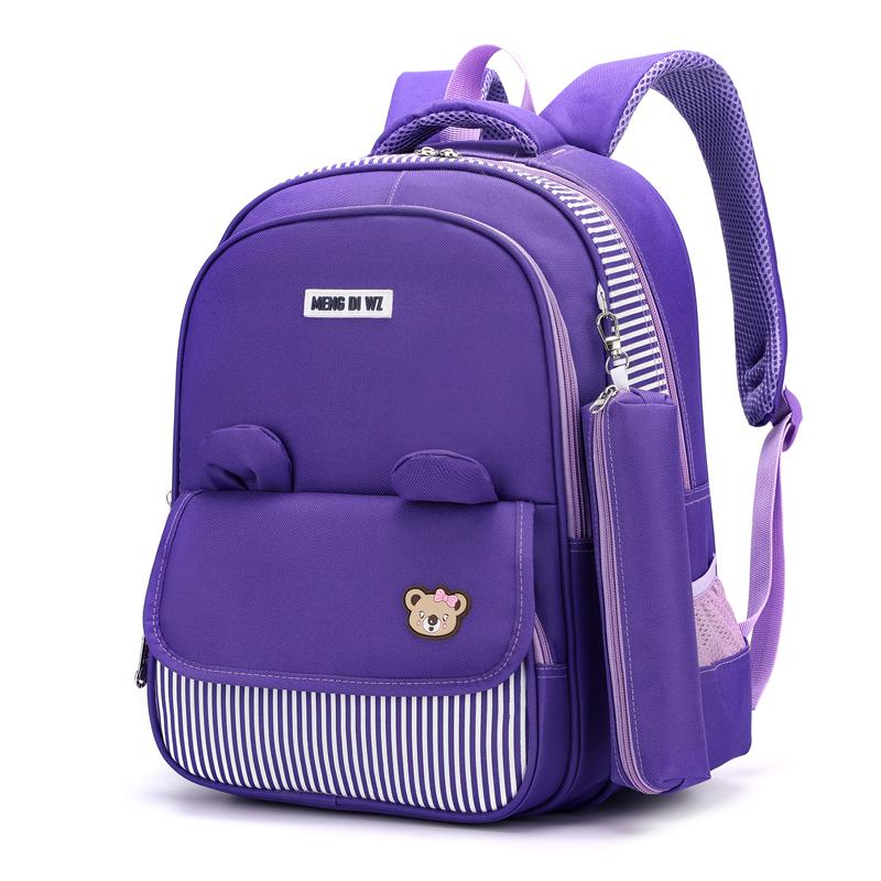 sacs d'école adolescent école sac à dos de sac d'école pour adolescentes primaire enfant sac à bandoulière Mochila: Purple