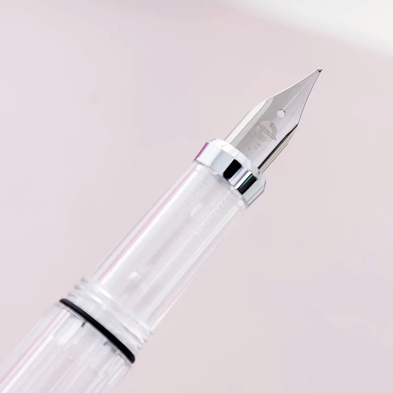 Luksus pen wingsung 3008 gennemsigtig fyldepen studerende kontor papirvarer 0.5mm nib kalligraf stempel blæk mb penne