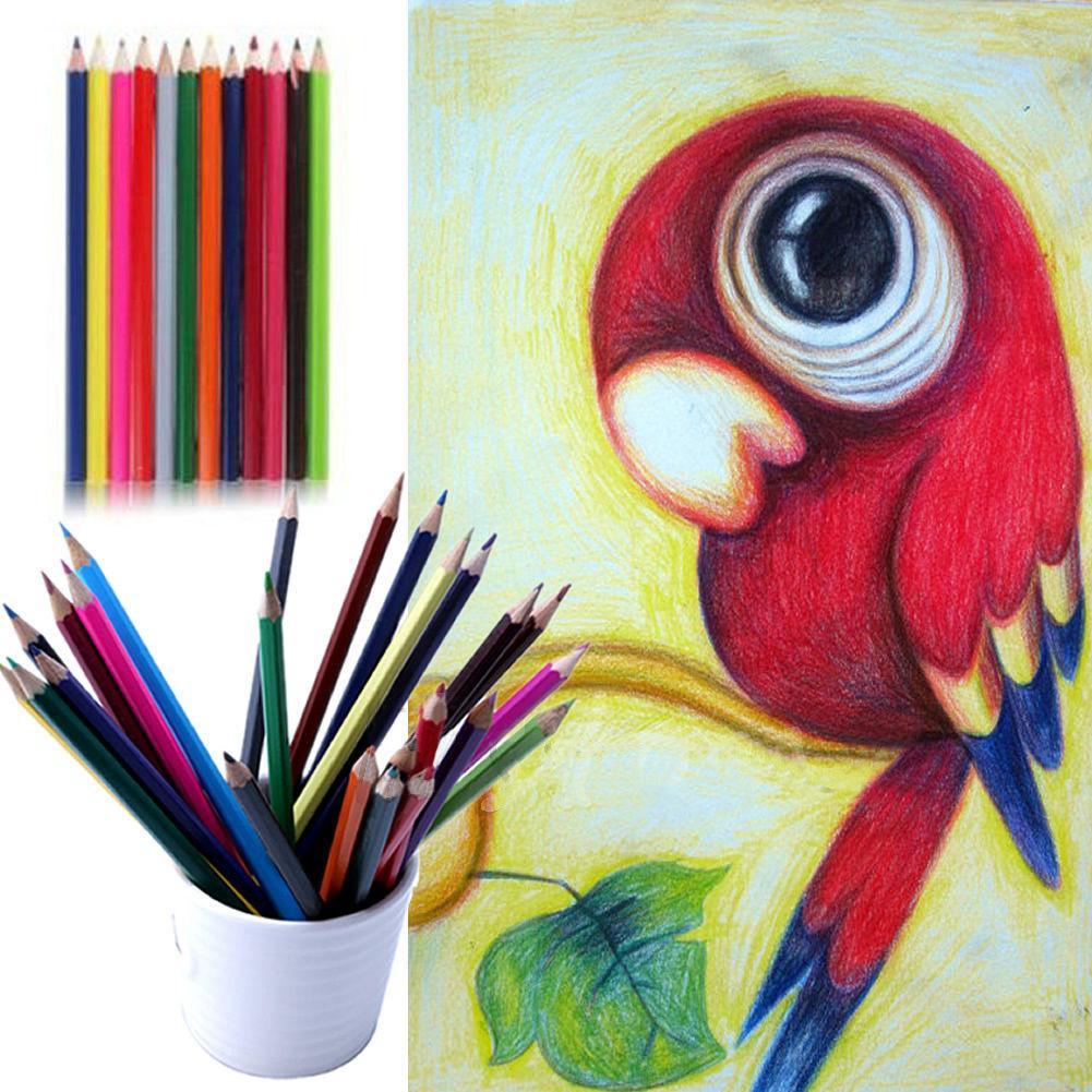 Special 24 Colors Drawing Pencils Non-toxic For Kid Adult Art Oil Base Sketch Art Oil Pencils Pens Artist Drawing Set