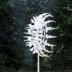 Molino de viento de Metal único y mágico, molino de viento giratorio de Metal 3D, girador de viento para jardín y césped,