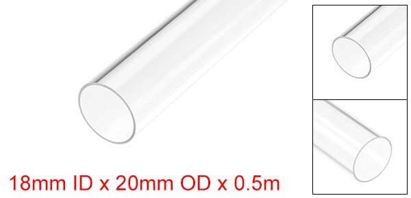 Uxcell starre Acryl rohre Rundrohr o.d 8mm-22mm 50cm langes Rohr transparent pmma Rohr Aquarium Zubehör Rohr verschraubungen: Gelb