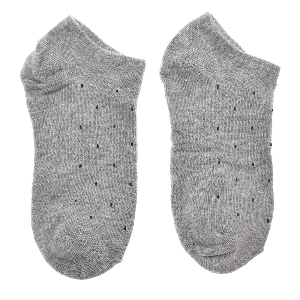 Women Soft Casual Sports Cut Low High Dot Spot Short Socks Soft Sports Cut Low High Dot Spot Short Socks Cotton Ankle: Gray