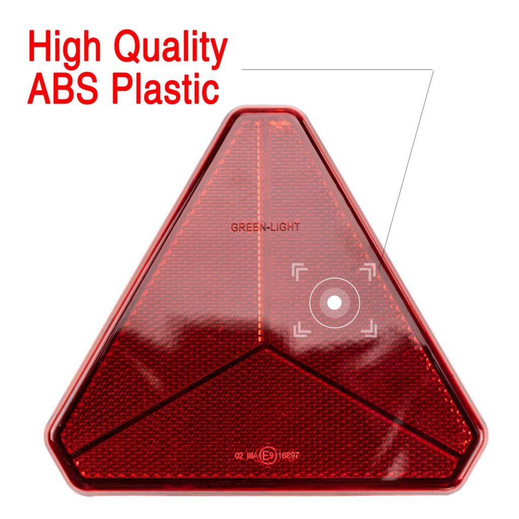 2Pc Triangle Reflector Safety Alert Sign Strip Reflective Red Stickers Universal Camper Lorry Caravan Truck Trailer Bus