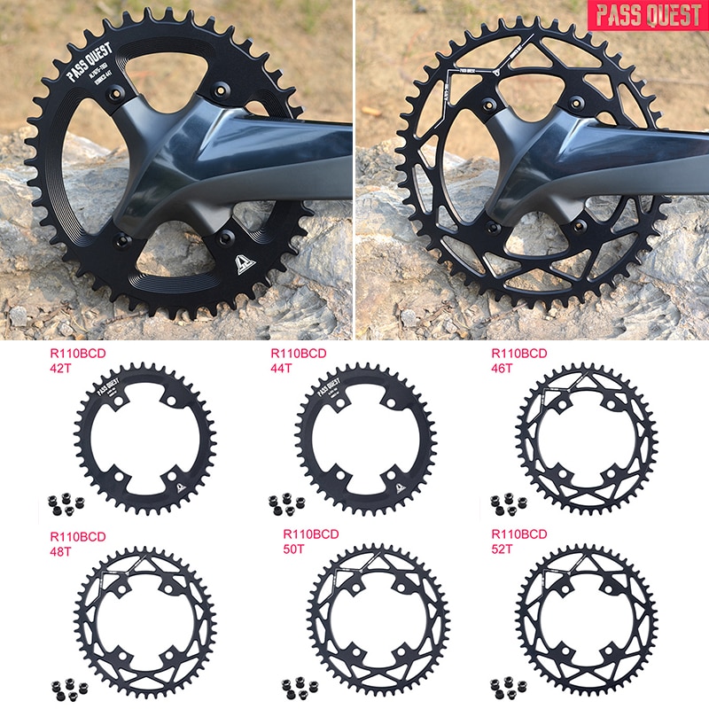 Cykel oval klinge krank 110 bcd smal bred mtb mountain road cykel oval kranksæt plade tand 42t/44t/46t/48t/50t/52t