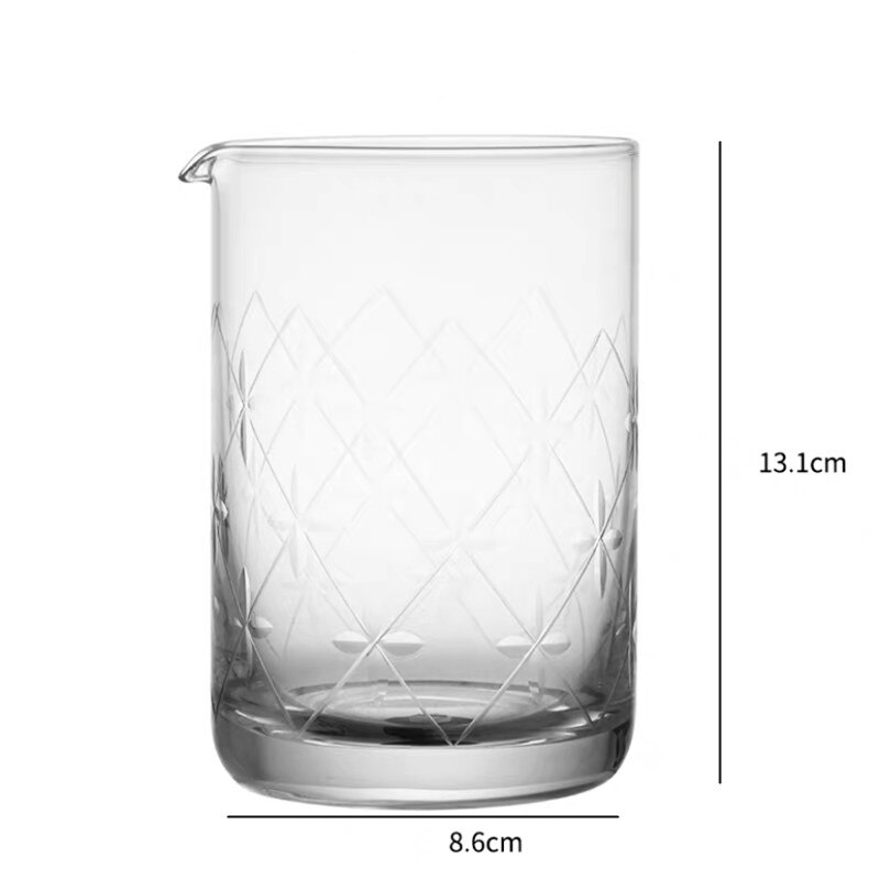 Japanese Style Crystal Glass Cocktail Mixing Cup Transparent Wine Tumbler Bar Spirit Bartender Mug Home Drinkware: C