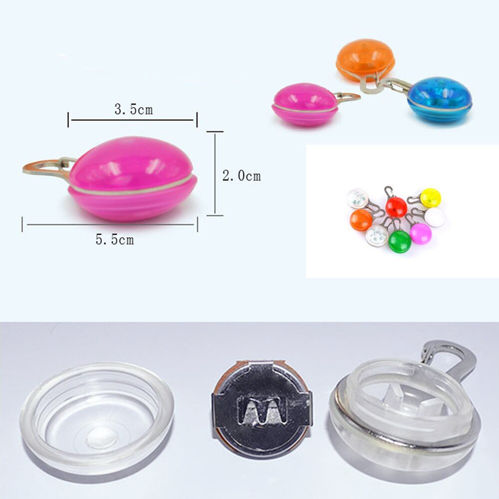 Huisdier nachtveiligheid led zaklamp halsband hond gids lichten gloeiende hanger ketting huisdier lichtgevende heldere gloeiende halsband in het donker 8