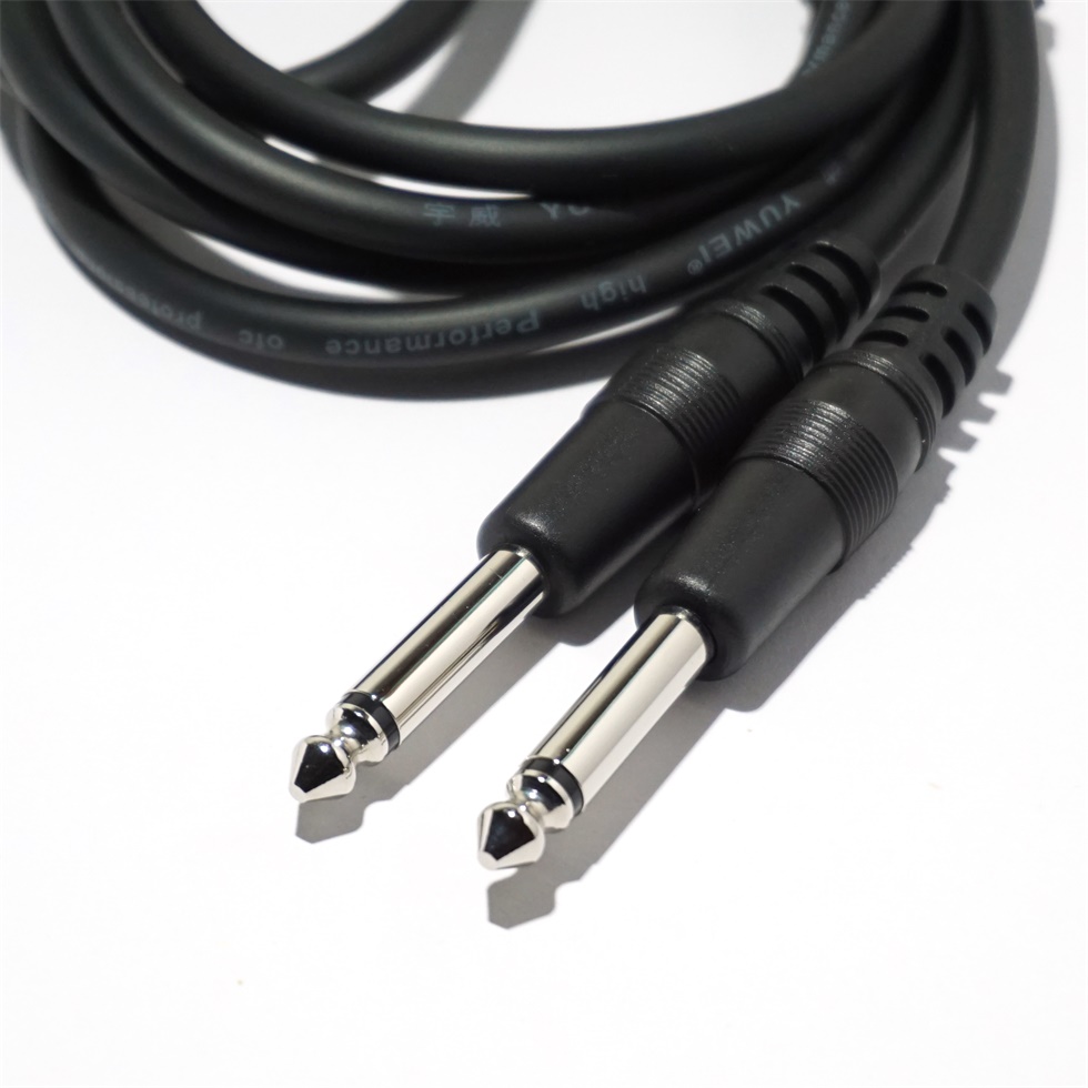 1/4 Inch TS plug to 1/4 Inch TS Plug Guitar Cable 6.35mm to 6.35mm Mono Plug Male to Male Electric Instrument Cable 1.5Meters