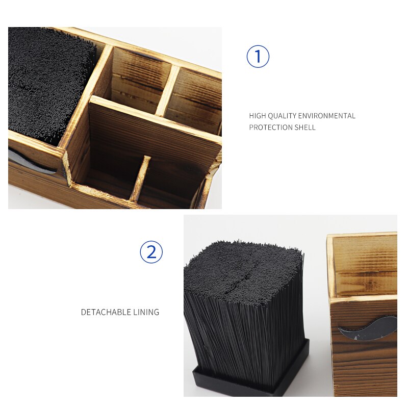 Wooden hairdressing tool storage box barbershop supplies trimmer storage box scissors display stand salon hairpin comb finishing