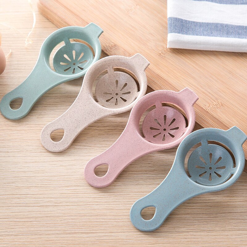 Egg White Separator Wheat Straw Material Egg Yolk Liquid Strainer Kitchen Gadget Biodegradable Environmental Protection Material