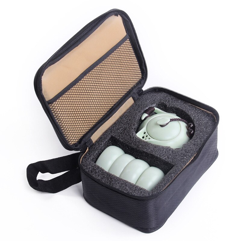 Przenośny pingwin, jeden garnek, cztery kubki podróżny zestaw robić herbaty, czajniczek, filiżanka robić herbaty, czajniczek, filiżanka robić herbaty: biały  1 Pot 4 Cups