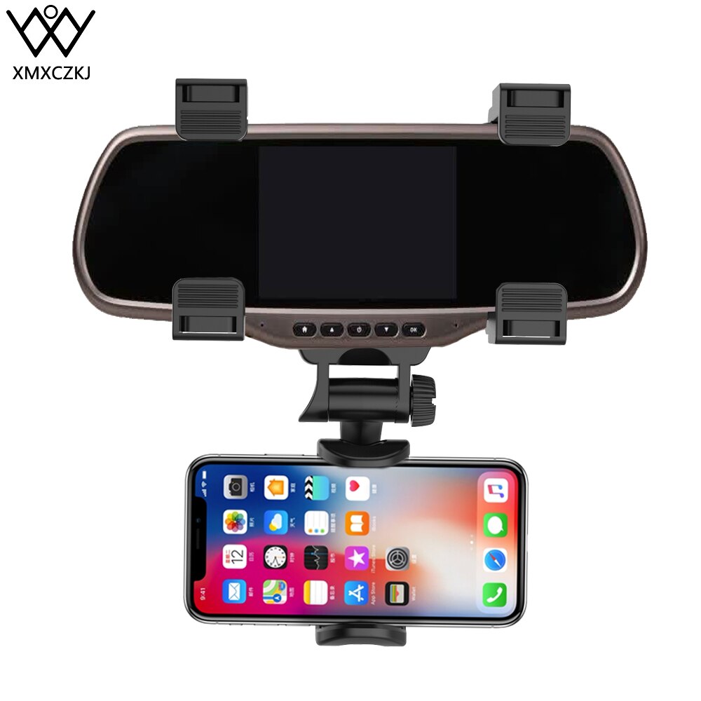 XMXCZKJ Holder for Phone Rearview Mirror Car Phone Holder for Xiaomi Redmi Note 7 Support Smartphone Voiture Phone Stand