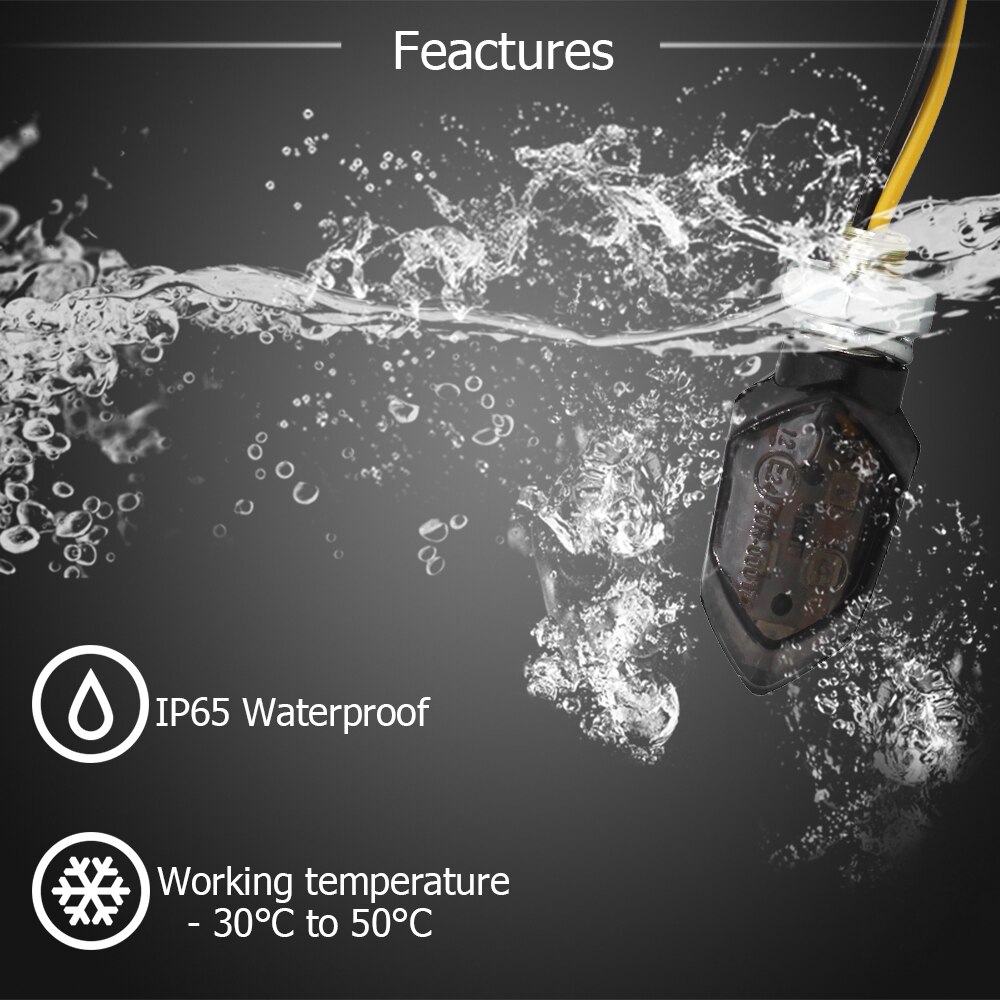 2pcs Mini Universal Motorcycle LED Turn Signal Indicators Light Amber Blinker Led Motorbike Super Bright Lamp