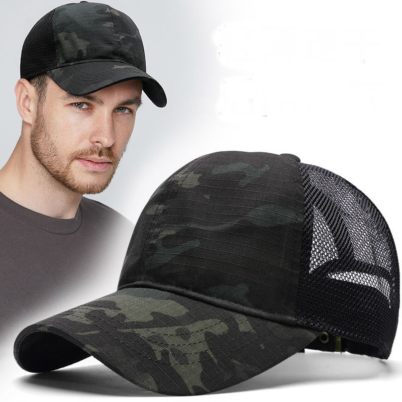 Zomer Buiten Licht En Dunne Droge Snel Zonnehoed Jungle Sport Cap Mannen En Vrouwen Big Size Mesh Baseball caps 56-63Cm