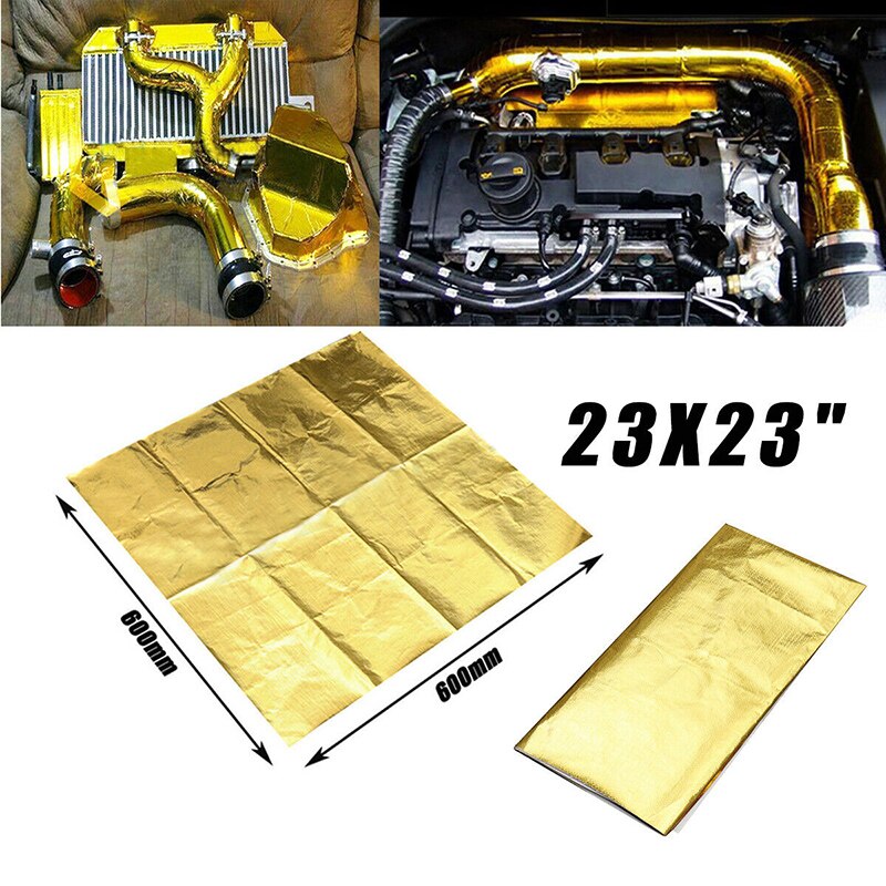 Heat Shield Tape Temperature Shield Tape Anti-Corrosion Heat Shield Wrap Gold High 600x600mm Fireproof