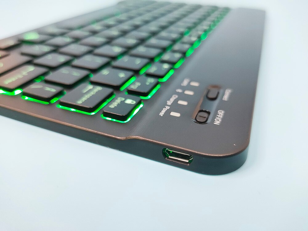 Bluetooth-toetsenbordhouder voor tablet 9-12 inch draadloos toetsenbord met achtergrondverlichting