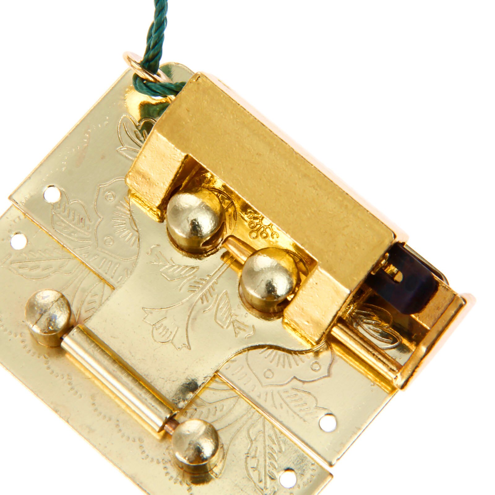 Antique Chinese Old Lock Wooden Box Gold Padlock with Vintage Box Latch Hasp Home Furniture Buckle Clasp Lock Hardware