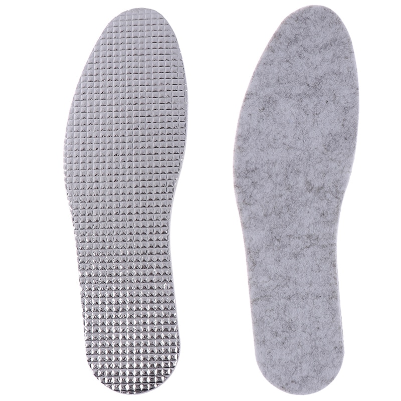 Vilt Aluminiumfolie Inlegzolen Voor Winter Warme Zomer Koel Waterdicht Wol Schoen Pads Comfortabele Deodorant Insert Voor Mannen Vrouwen Zool