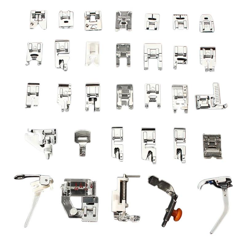 Kit de pieds presseurs pour Machine à coudre domestique 32 52 62 72 pièces, accessoires de couture, tressage, point aveugle