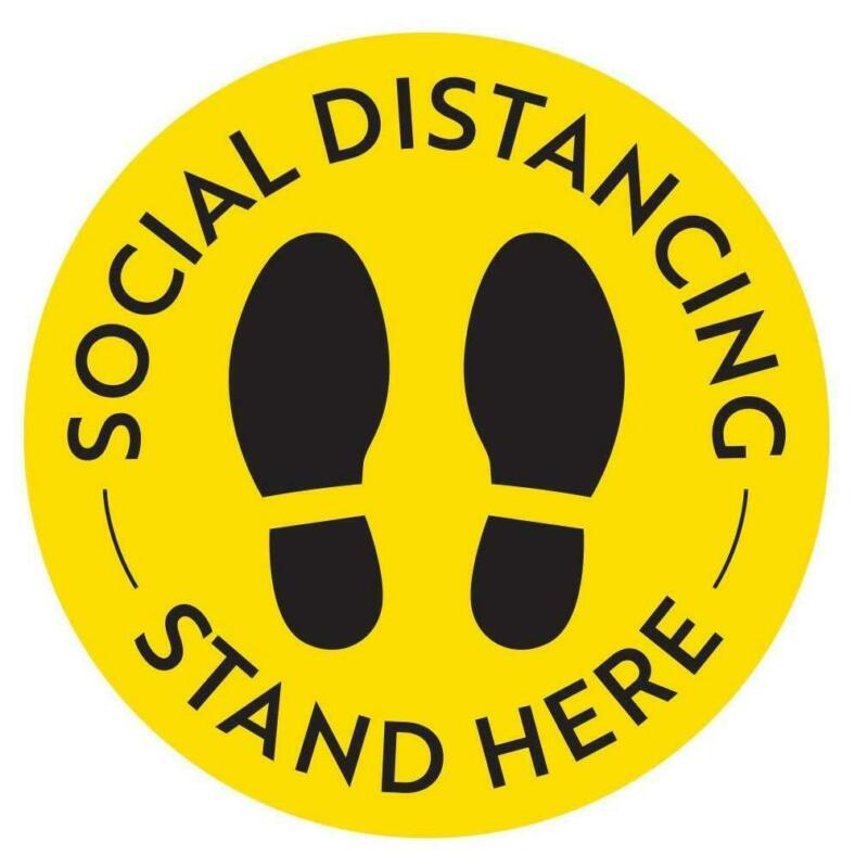 Social Keep Distance Non Slip Sticker Floor Stickers Safe Sign Removable Vinyl Decals