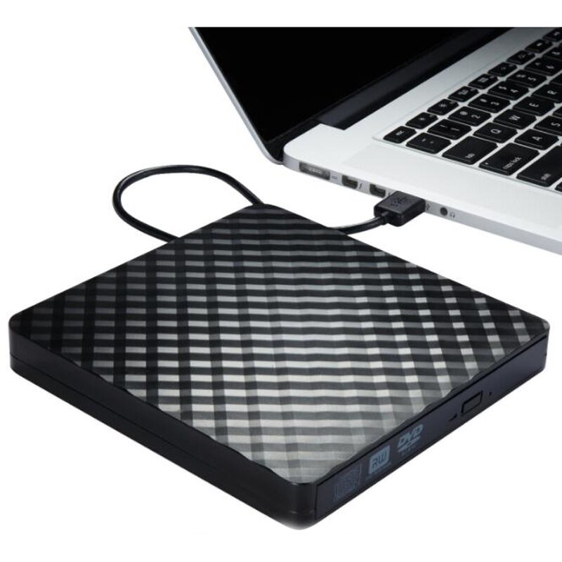 1PCS Ultra Slim Portable USB 2.0/3.0 External DVD RW Burner Writer Recorder CD/DVD ROM Reader Player PC Optical External Drive
