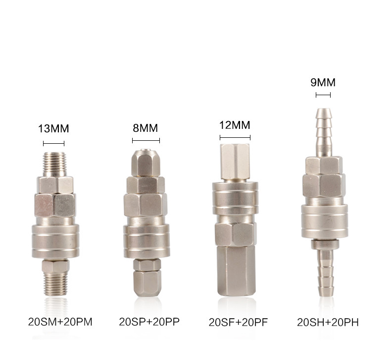 Pneumatic Fitting C Type Self-locking Quick Coupling Connector Coupler For Air Compressor SP PP SM PM SH PH SF PF 10 20 30 40