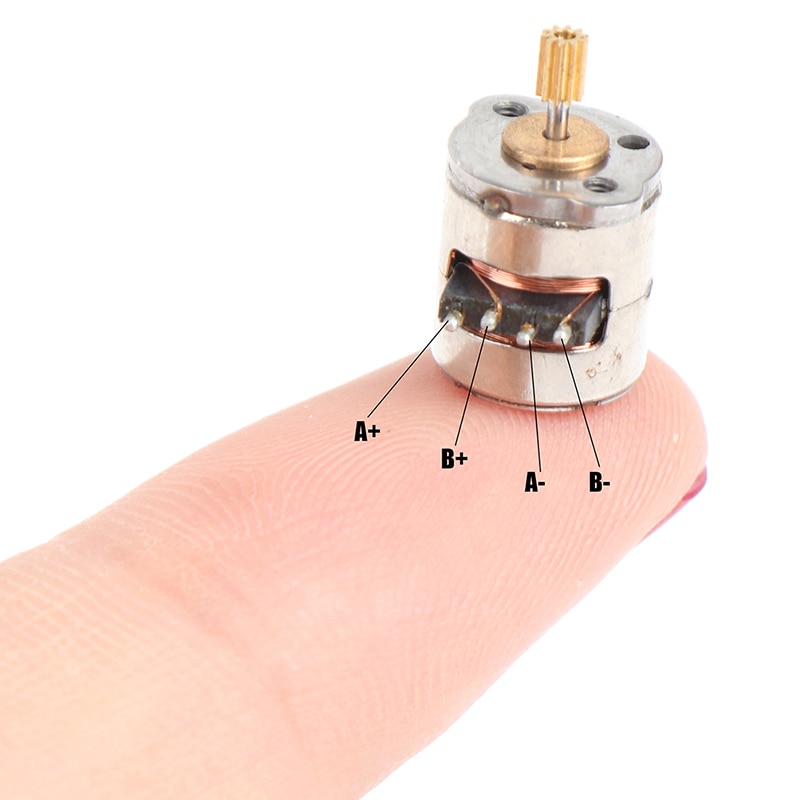 Mini 2-Phase 4-draht Schrittmotor Miniatur Stepper Mit 9 Zähne Getriebe Kleine sehr klein Mikro Motor- Spielzeug Motor- DIY Kamera