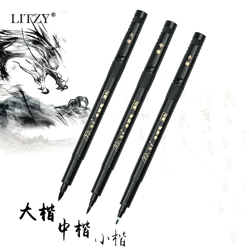 1/3pcs ltifunction Brush Pen Calligraphy Pen Markers Art Writing Office School Supplies Stationery Drawings Sketch Lettering Pen
