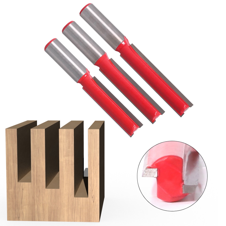 1 pc Straight/Dado Router Bit 1/2" Dia. X 2-1/2" Length - 12mm Shank Woodworking cutter Wood Cutting Tool