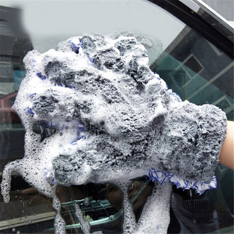 Coral Velvet Knitted Gloves Super Soft Microfiber Car Detailing Dust Removal Gloves Gloves Car Wash Cleaning Gloves