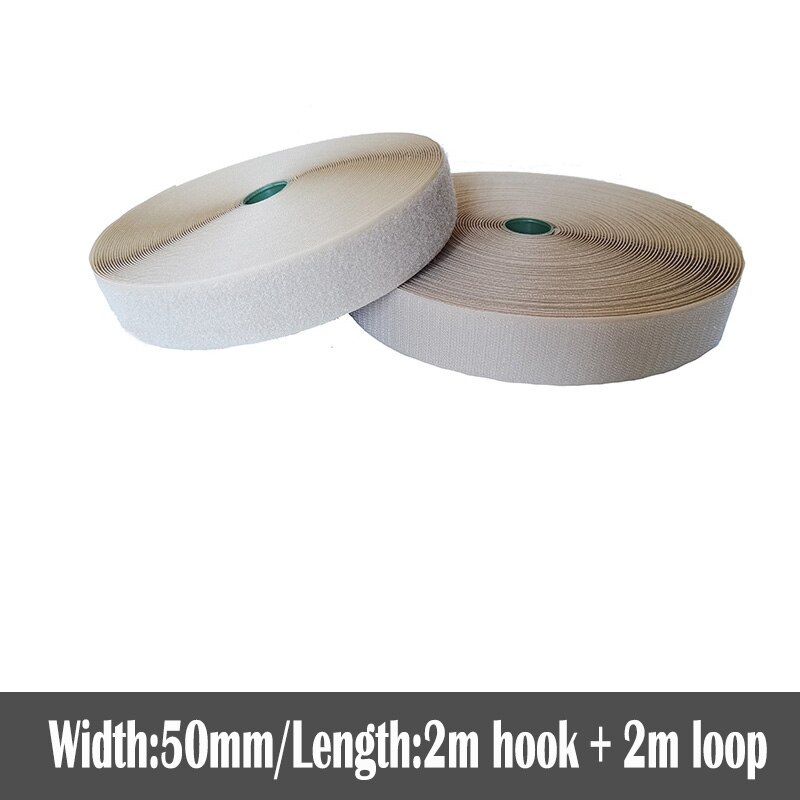 50mm Width colorful no adhesive fastener tape stick clothing tape sewing magic hook loop sticker strip strap stick 2 meters: Color 14