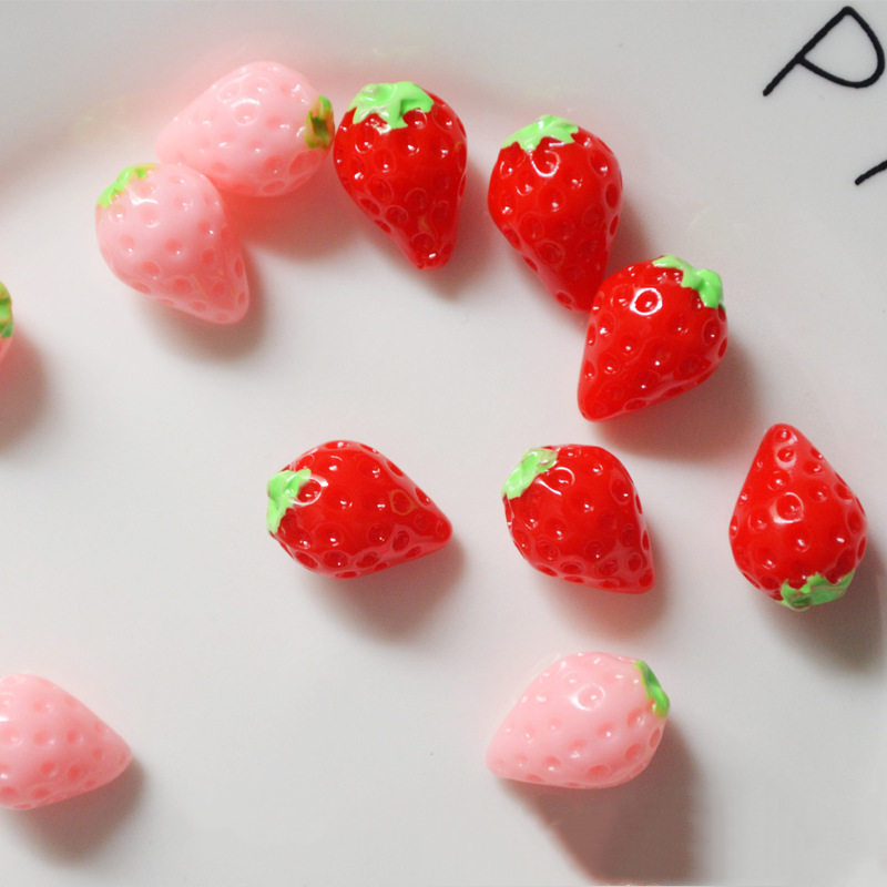 6 pcs Miniatuur Fruit Keuken Kunstmatige Nep Aardbei Woondecoratie Keuken Speelgoed
