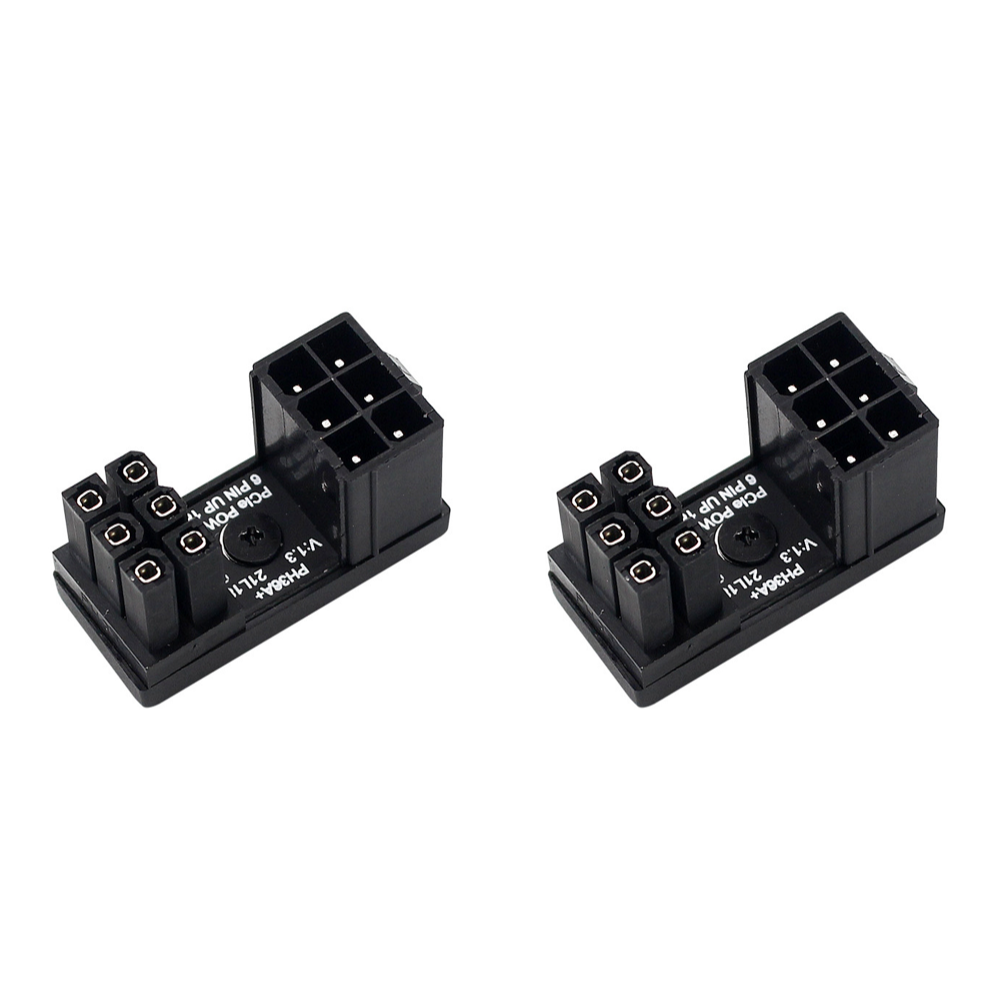 Turn Connector 8 Pin Power Adapter Board 6 Pin GPU Power Board 180 Degree Angle for Desktops Graphics Card: Yellow