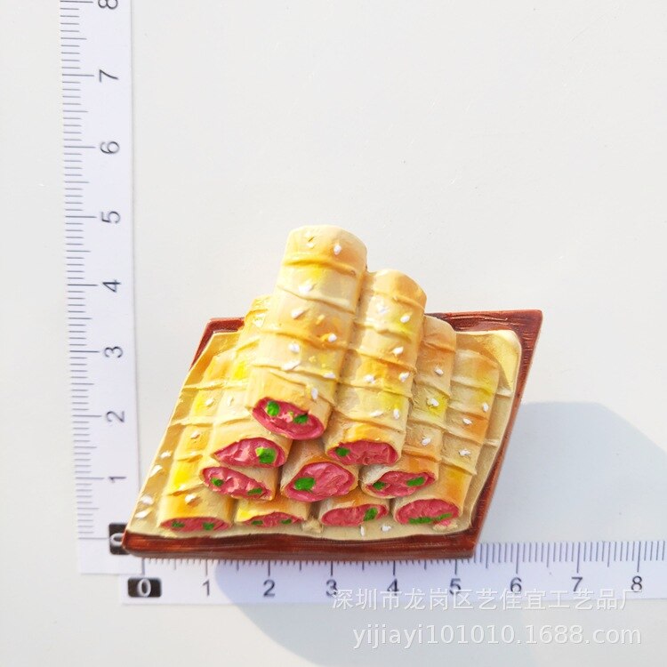Autocollants frigidaire | Aimants, Simulation pain petit déjeuner après-midi thé fruits Dessert cuisine, décoration réfrigérateur en résine autocollants idées: 3