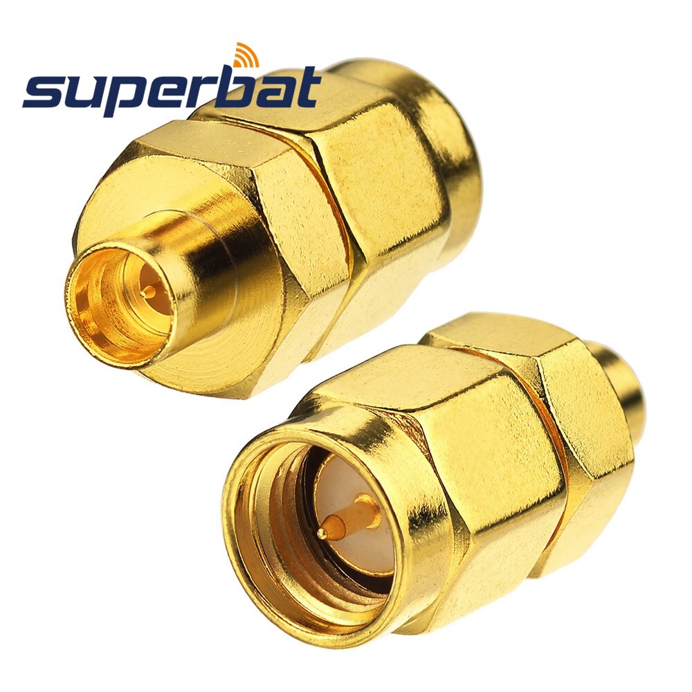 Superbat smp plug para sma macho reto 50 ohm rf conector de adaptador coaxial