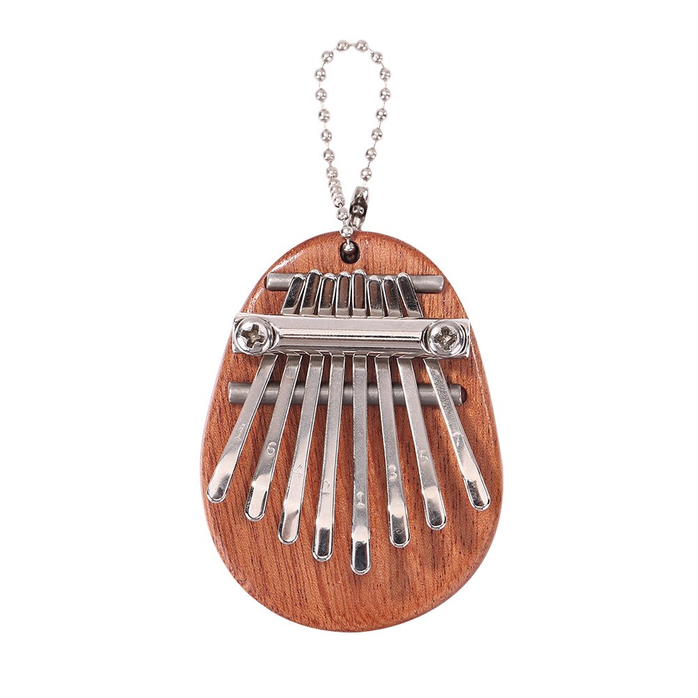 Mini 8 teclas Kalimba percusión instrumento Musical madera de caoba dedo pulgar Piano africano Sanza Mbira