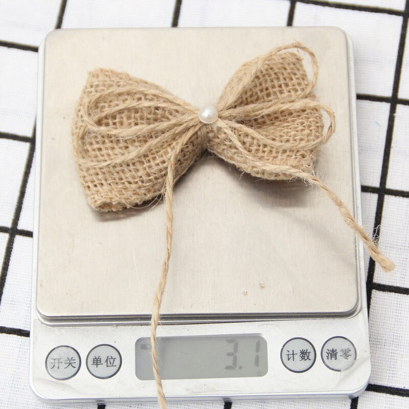 5 stuks/pak strik eenvoudige linnen strik kerststrik decoratie voor thuis bruiloft decoraties doe-het-zelf strik knutselen decoratie