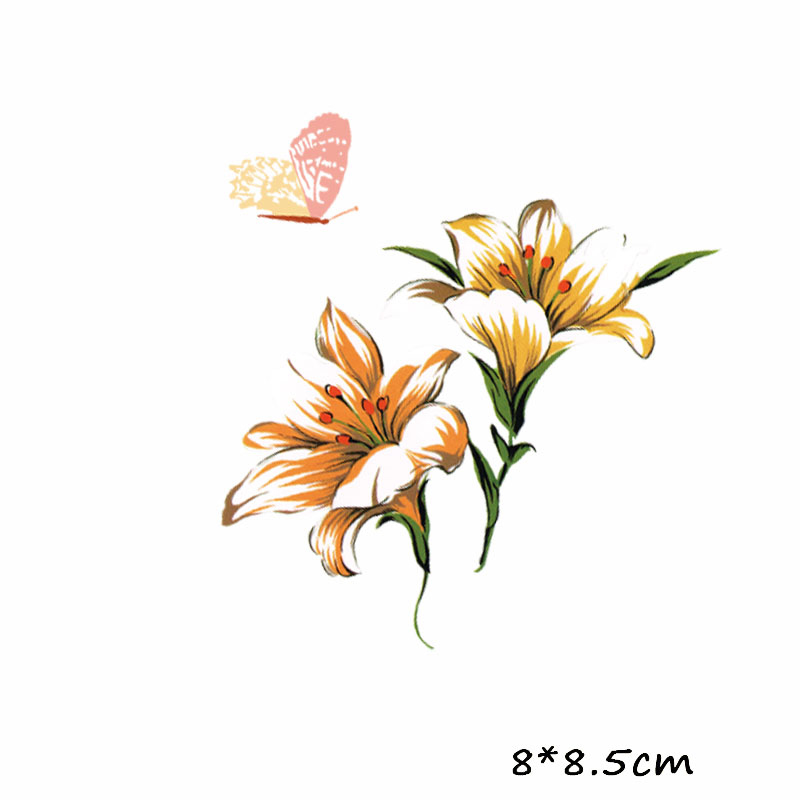 Ijzer Op Transfer Patches Kleurrijke Bloemen Warmte-Afdichting Patch Jongen Meisje Kleding Stickers Streep T-shirt Sticker Diy Applique F: 08