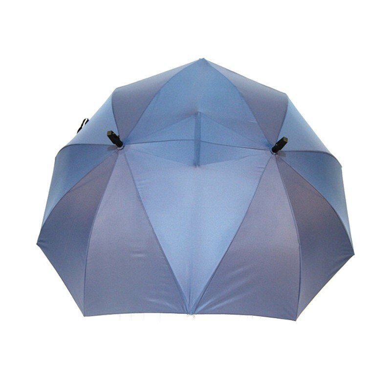 Paraguas automático para dos personas, sombrilla para amantes de las parejas, dos cabezas, doble varilla, novedad,
