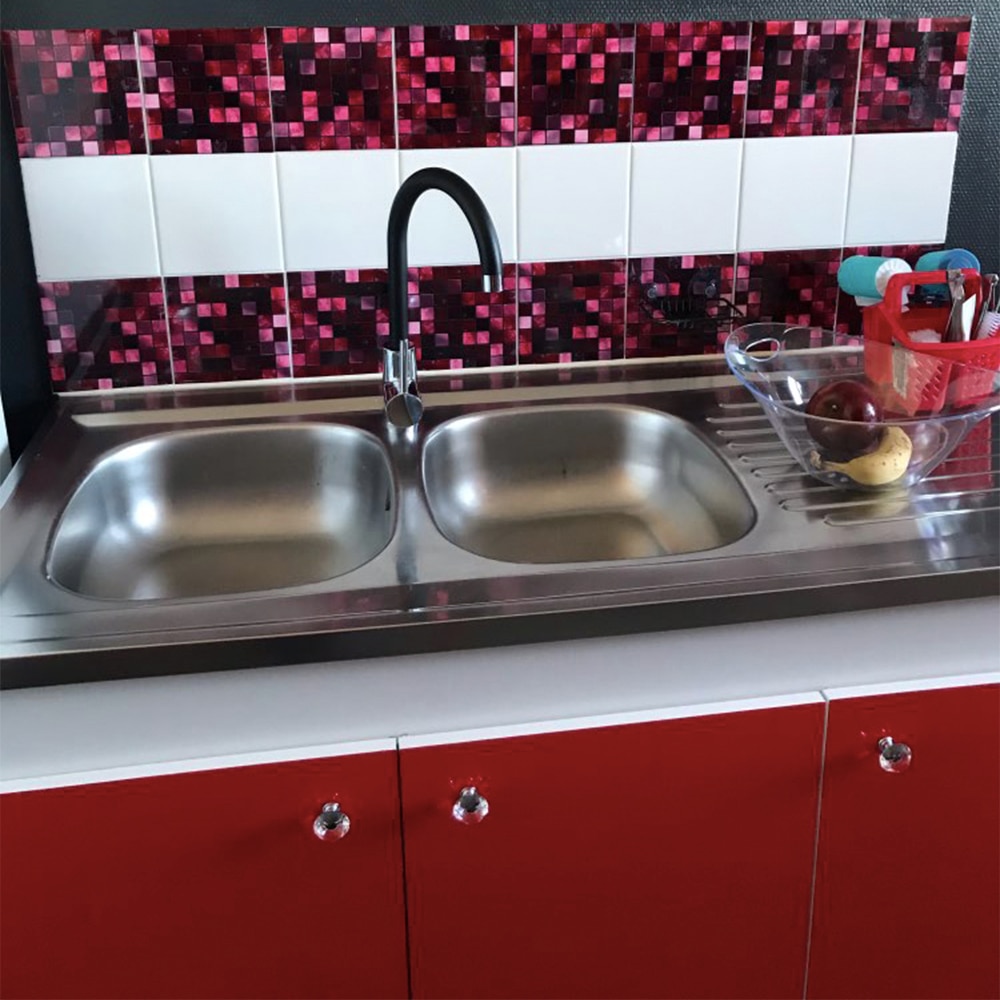 Mosaik kakel väggdekaler retro självhäftande vattentät stänkskydd gör det själv kök badrum hem väggdekaler vinyl 3d