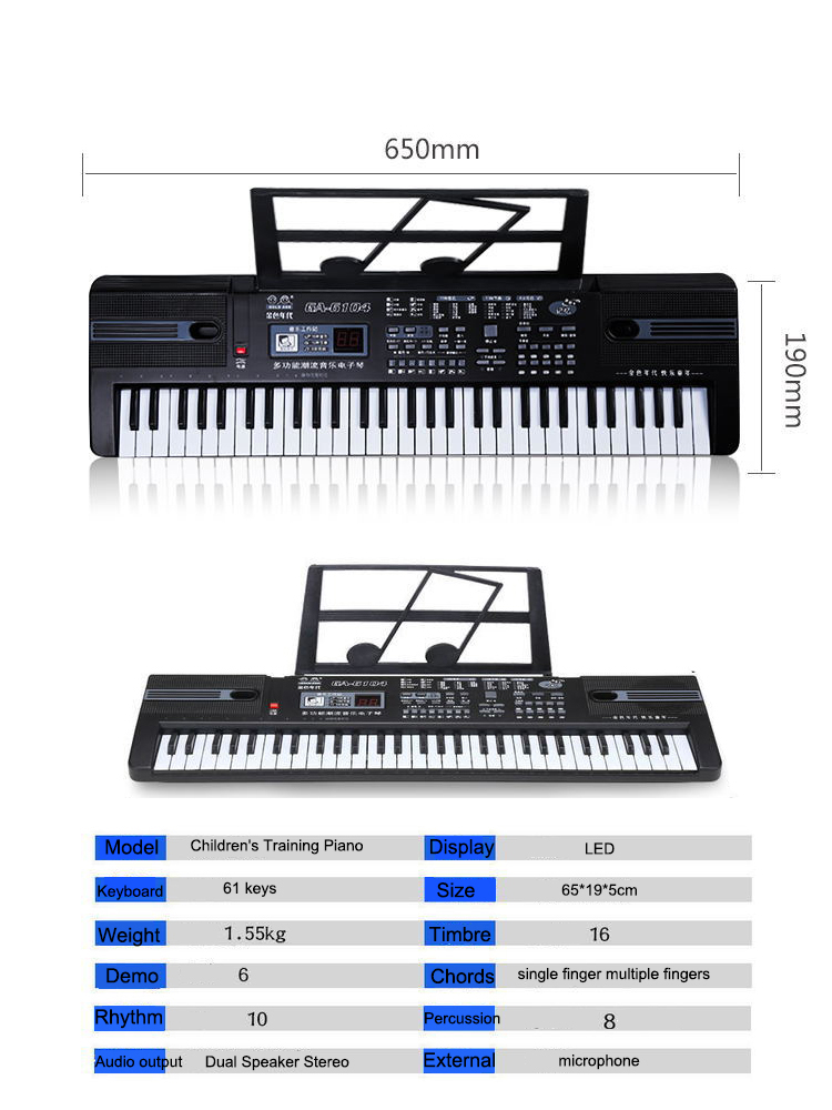 Neue 61 Tasten Digital Klavier Art Klavier Multi-funktion Musical Klavier eltern-Art-Spiele freundlicher Ausbildung Musik instrumente
