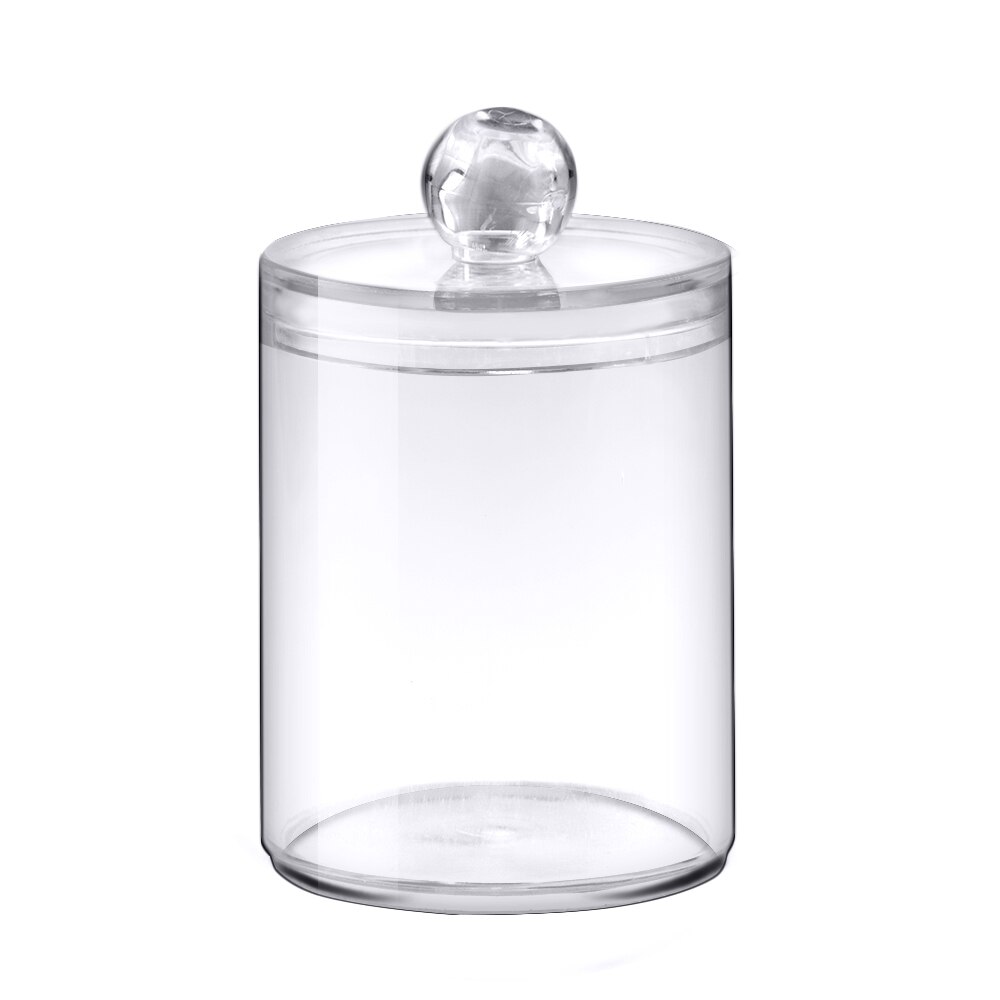 Multifunctional Round Receive Box Jewelry Box Cosmetic Make-up Cotto Box Swabs Transparent Container Make Up Container: Cotton swabs