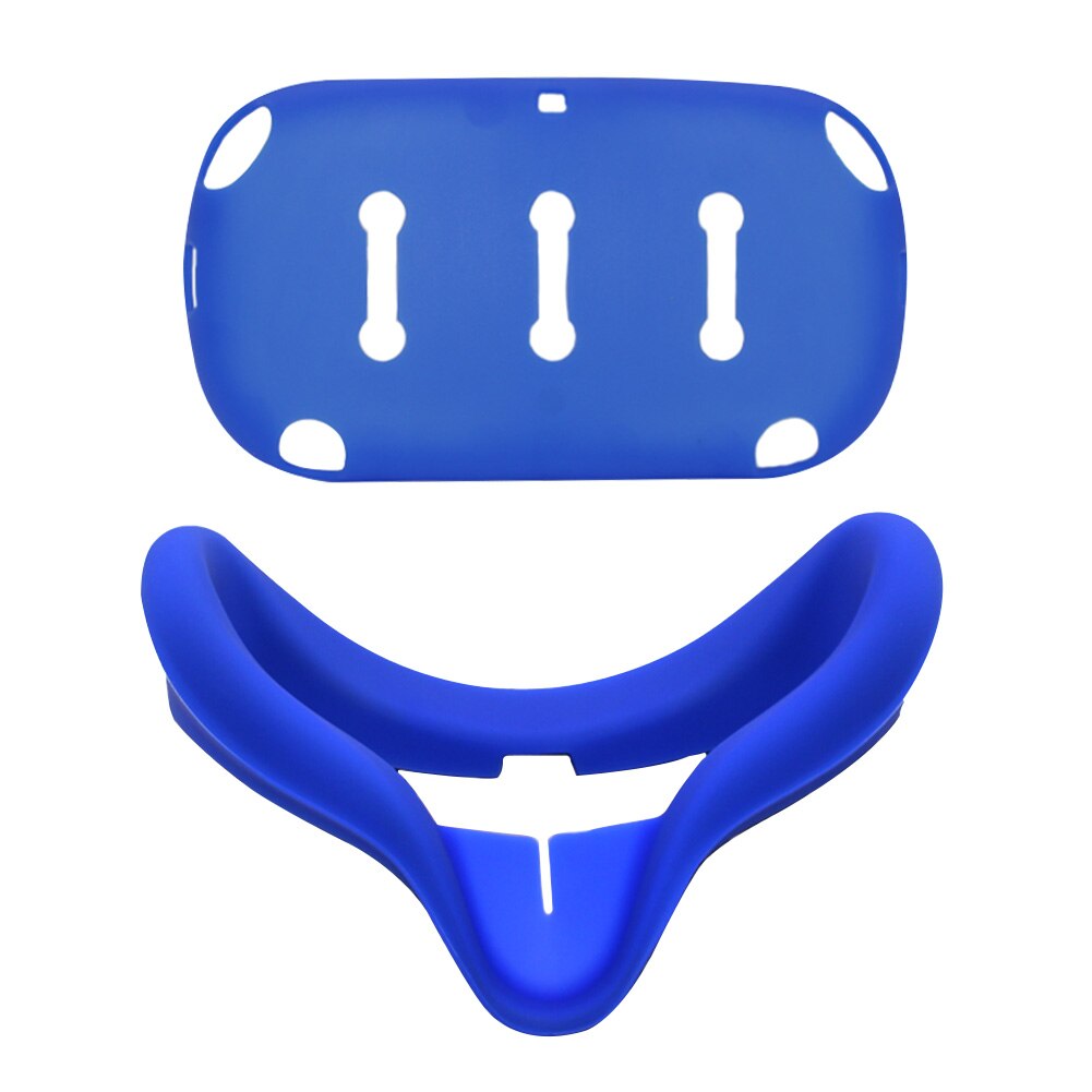 Easy Install Replacement Part VR Face Pad Set Silicone Non Slip Lightproof Head Cover Front Protective Shell For Oculus Quest: Blue
