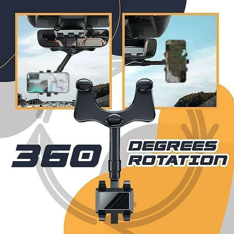 360 ° drehbare und Versenkbare Auto Telefon Halfter Multifunktionale Rückspiegel Telefon Halfter Universal- Hinten Spiegel Telefon Mounter