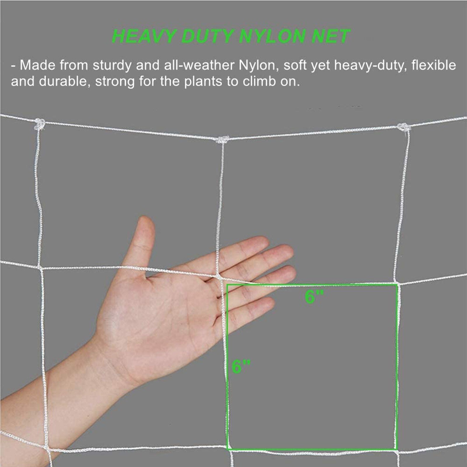 5 X 15ft Plant Trellis Netting Heavy-duty Polyester Plant Support Vine Climbing Hydroponics Garden Net Accessories Multi Use