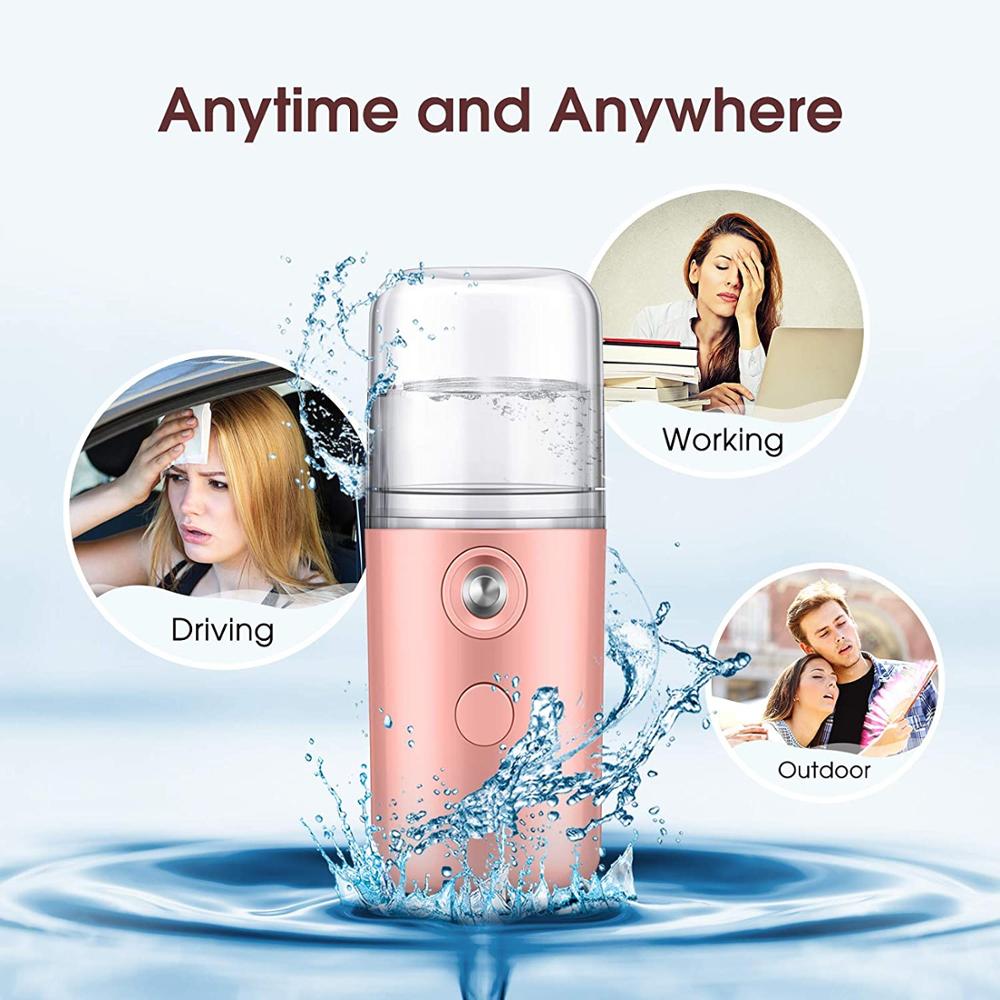 Gezicht Moisturizer Spuit Draagbare Luchtbevochtiger Handheld Water Verstuiver Facial Mini Nano Mist Diffuser Stoomboot Vernevelaar Schoonheid