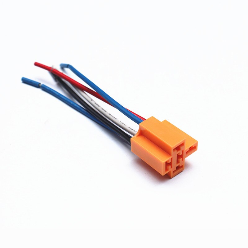 Pre Wired 5 Pin Relay Mounting Base Socket Holder 5 Pin Wires Cable Relay Socket Harness Connector DC 12V Pre Wired 5 Pin Relay